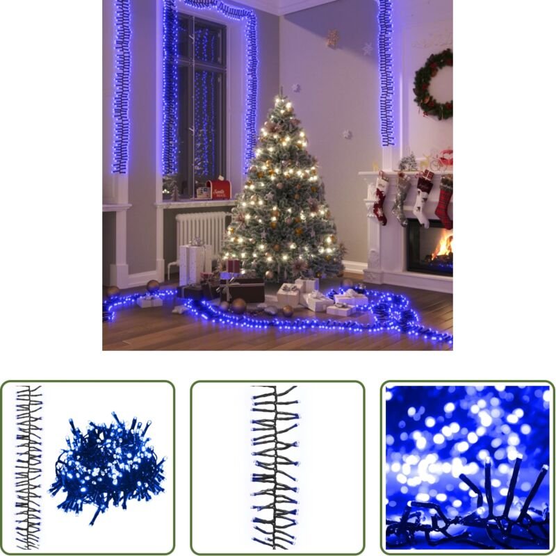 LED-Lichterkette - LED-Lichterkette mit 1000 LEDs Blau 11 m PVC