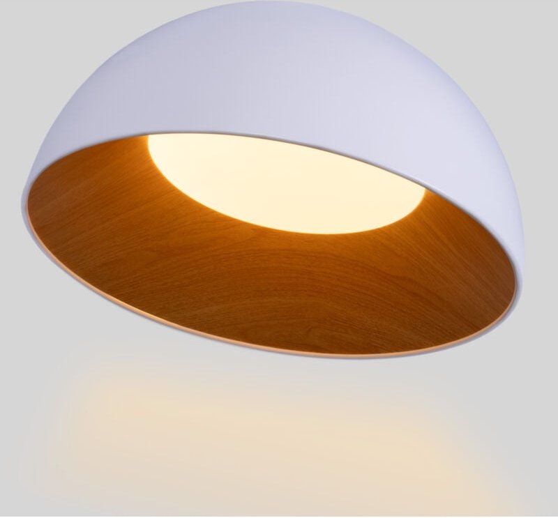 Cct led Deckenleuchte schräg 24W Holzoptik ø50cm