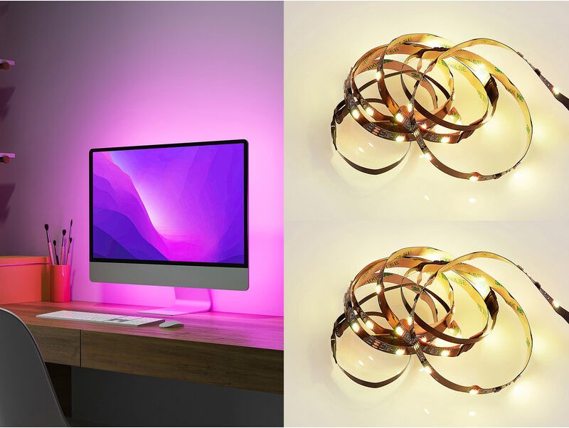 Thumbnail - Meinewunschleuchte - 2er Set led Streifen mit Fernbedienung, rgb & Sound Control - 120cm