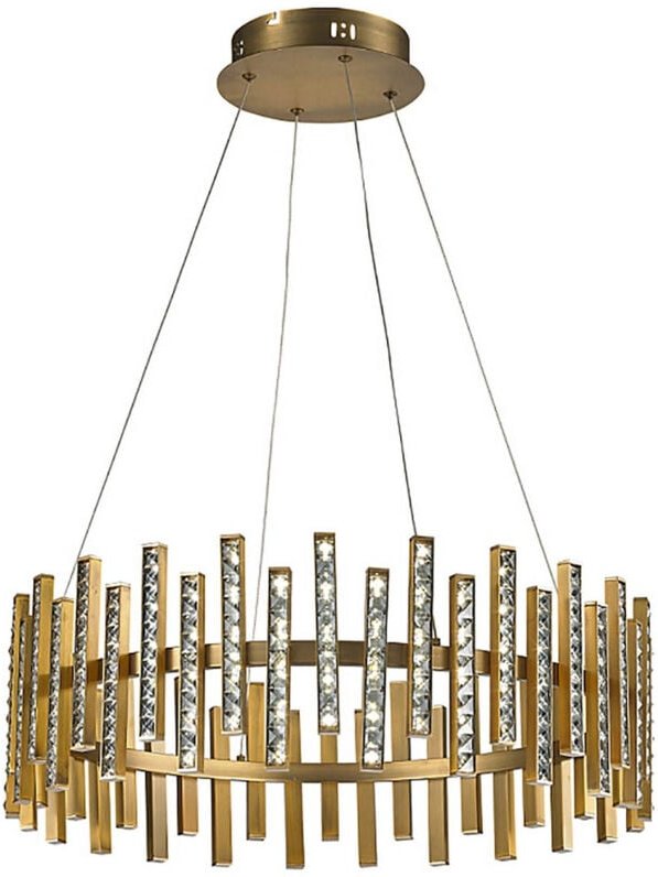 Inspired Special Pendelleuchte, 54 W LED, 4000 K, lm, Messingbraun/Klares Kristallglas, 3 Jahre Garantie