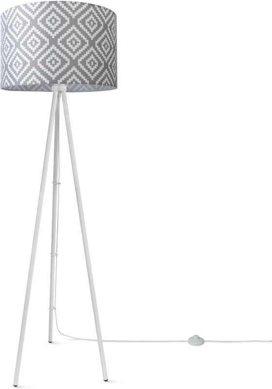 Paco Home - Stehlampe Wohnzimmer Modern E27 Leselampe Stehleuchte Stativ Retro Lampenschirm Design 7 (Ø45,5 cm), Stehleu...