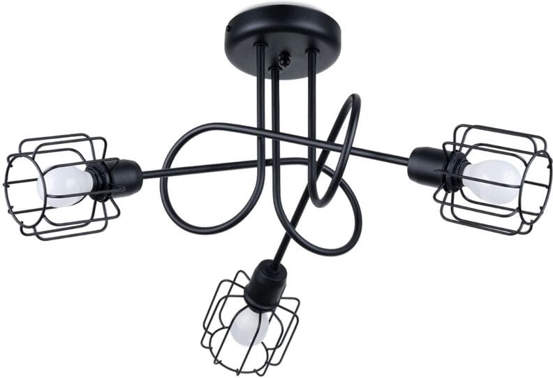 Deckenleuchte Sappox 3 E14 Schwarz Lumilo 11.171.18