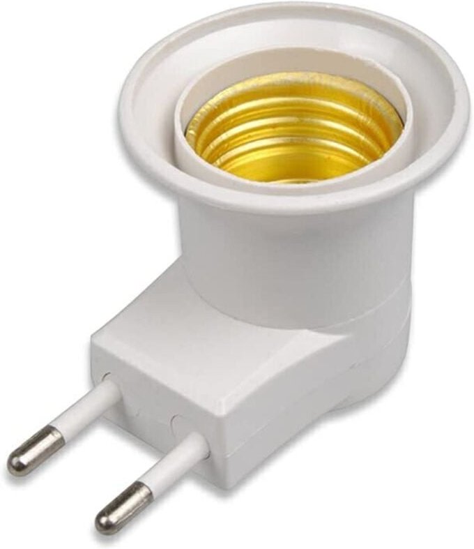E27 Wandmontage-LED-Lampenfassungsadapter, Lampenfassungskonverter, EU-Stecker