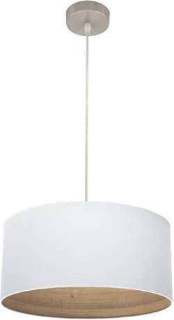 Fabrilamp - Tatiana Pendelleuchte 1xe27 Nickel/weiß-mad.klar Regx40x40 Cm