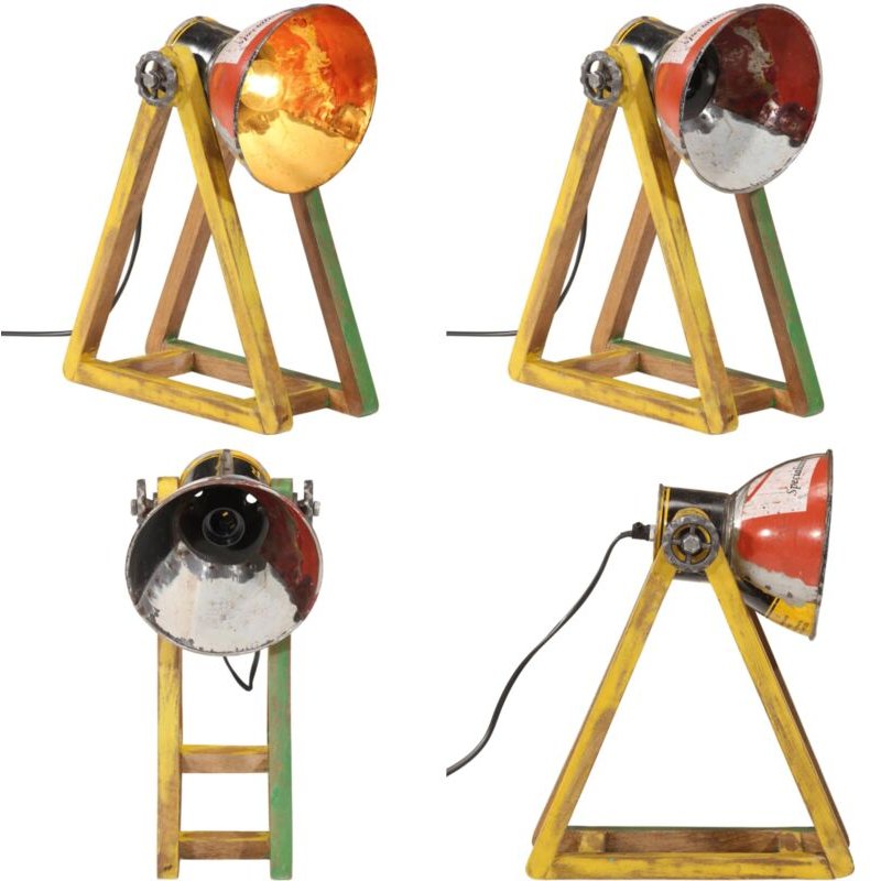 Schreibtischlampe 25 W Mehrfarbig 30x17x40 cm E27 - Tischleuchte - Industrielampen - Vintage Lampe - Wohnraum Deko - Sch...