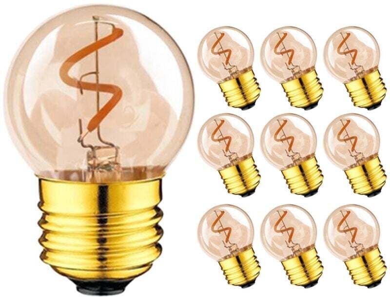 G40 LED-Lampen im Retro-Industrie-Stil, weiches Licht, 220 V, seidenmattes Licht, flexibles Licht, 2200 K, warmgelbe Lic...