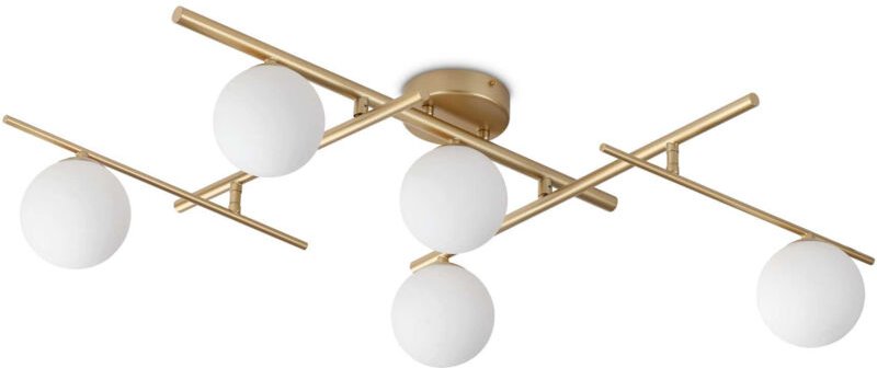 Ideal Lux - atlas 5-flammige Kugel-Deckenleuchte aus Messing
