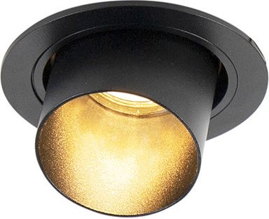 Modernes rundes Einbaudownlight neigbar schwarz - Installa