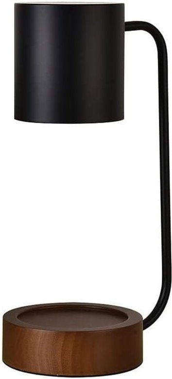 Dimmbare und umschaltbare Aromatherapie-Kerzenlampe aus Holz für das Bett, flammenloser elektrischer Kerzenwärmer, auf u...