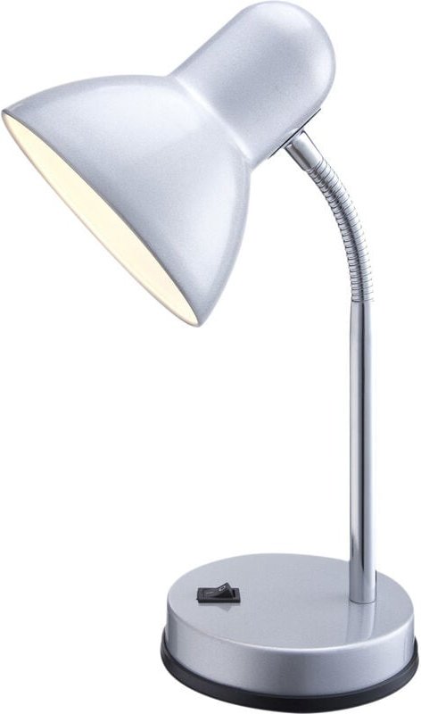 Schreibtischlampe / Tischleuchte Silber mit led, Flexrohr