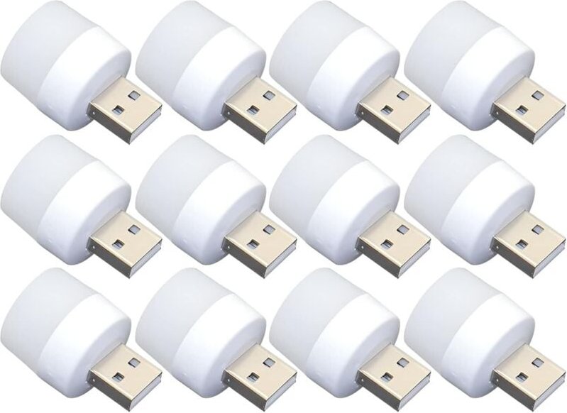 Thumbnail - Tonchean - Mini-USB-Nachtlicht – 12 Glühbirnen zum Einstecken, tragbares weißes Licht für Badezimmer, Küche, Flur – idea...