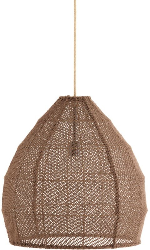 Hängeleuchte - Makassar - braun - textil - E27 - - Light&living