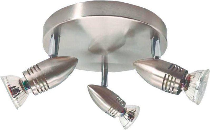 Dreifacher runder Deckenstrahler Kegla Serie GU10 Nickel