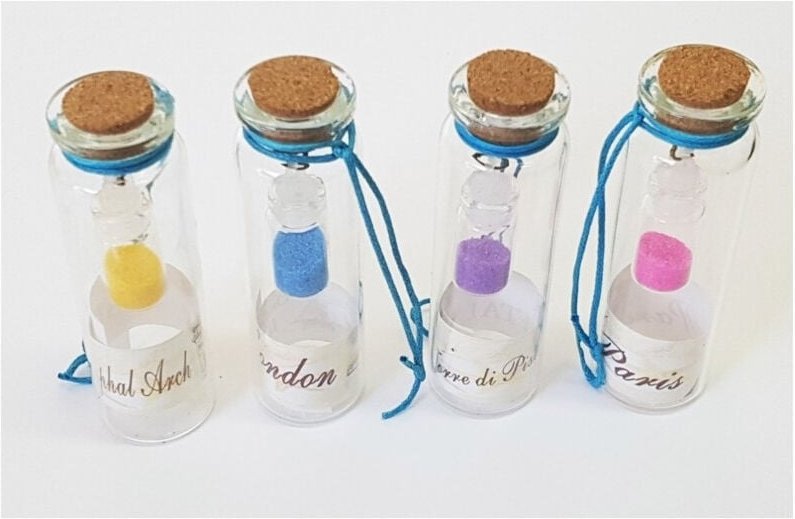 Trade Shop Traesio - Trade Shop - 24 Partygeschenke, Ampullen, farbiges Pulver, Kork, Rassel, Konfettihalter, Hochzeiten...