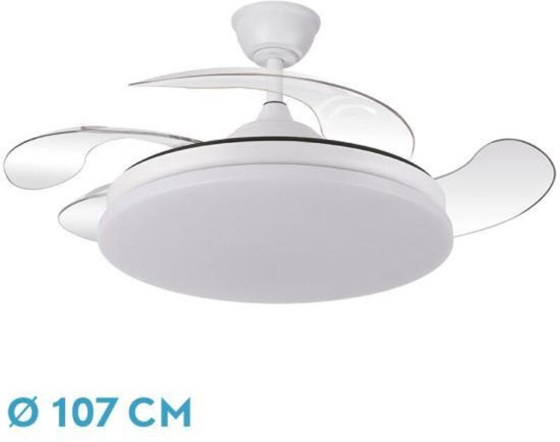 Deckenventilator abrila TRIDENTE weiß LED 59 Watt