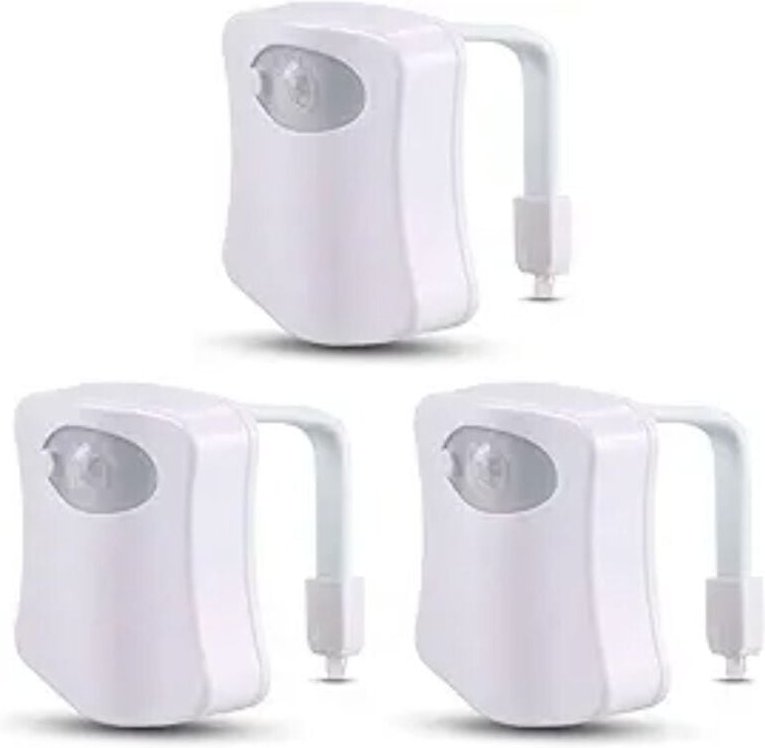 Mehrfarbiges LED-Nachtlicht für die Toilette – Bewegungsaktivierte Badezimmerlampe mit intelligenter WC-Beckenbeleuchtun...