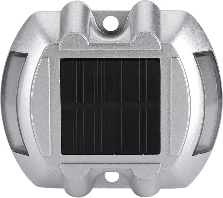 Wasserdichte, solarbetriebene Außenleuchte aus Aluminiumguss mit 6 LEDs, rot