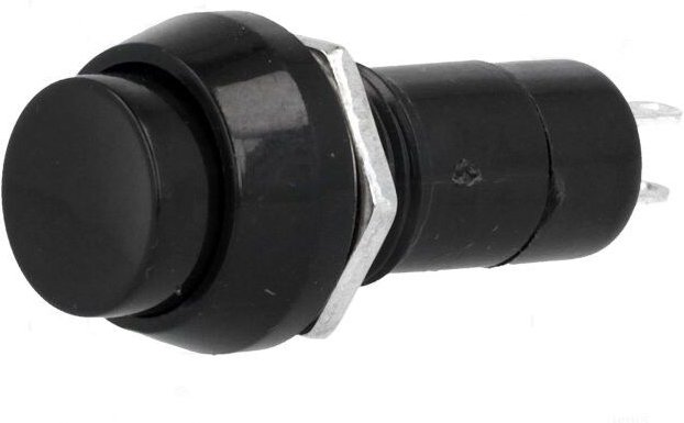 Taster Rundschalter na 12mm 2A schwarz