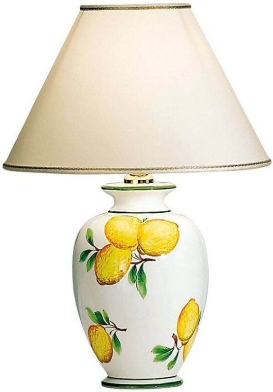 Kolarz GIARDINO - Lifestyle Stoff Tapered Shade Tischleuchte Poliertes Gold, 1x E27