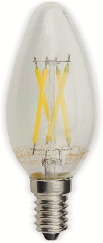 Optonica - LED-Lampe 1470 Fil, E14, C35, eek f, 4 w, 400 lm, 6000 k
