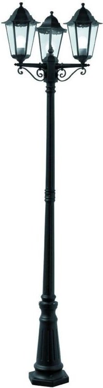 Searchlight - Alex - 3 Licht Außenlampenpfosten Schwarz IP44, E27