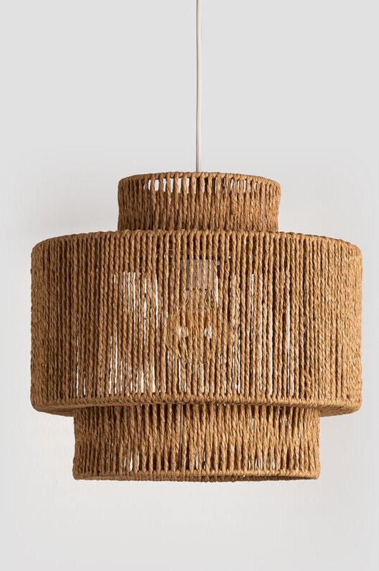 Sklum - Deckenlampe aus geflochtenem Papier Kena Natürlich