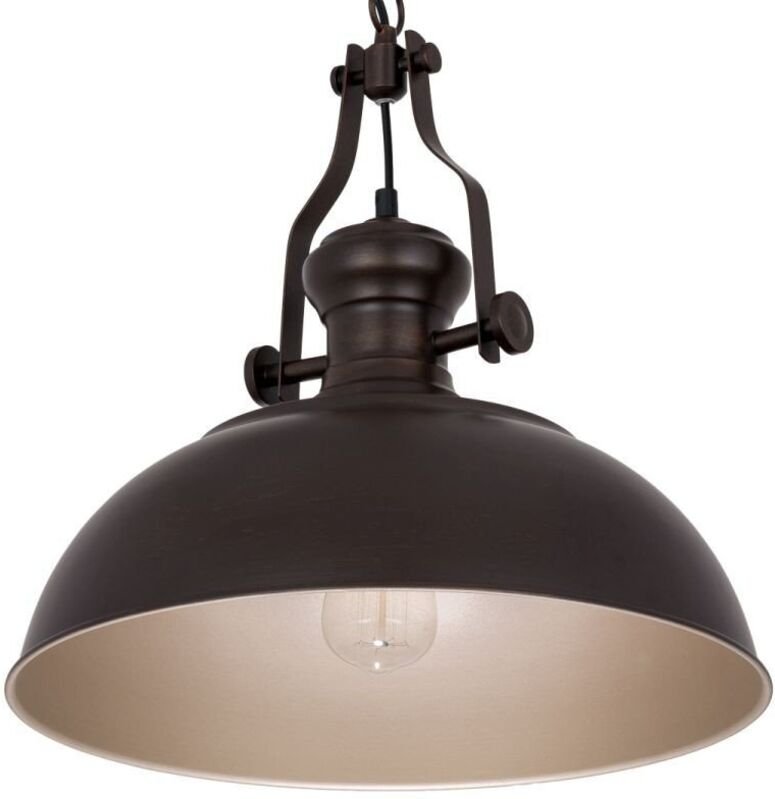 Rosalia - Industrie- und Retro-Anhänger Bronze, Golden 1 Light mit Metalllegierungsschirm, E27 - Italux