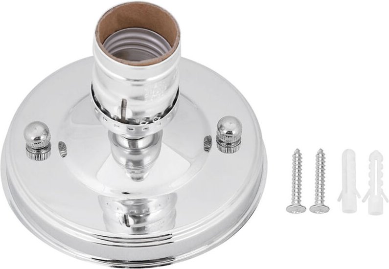 Eosnow E26/E27 Vintage Industrielle Decken-/Wandleuchte Basishalter Anhänger Lampenlampenschraubenbuchse Silber