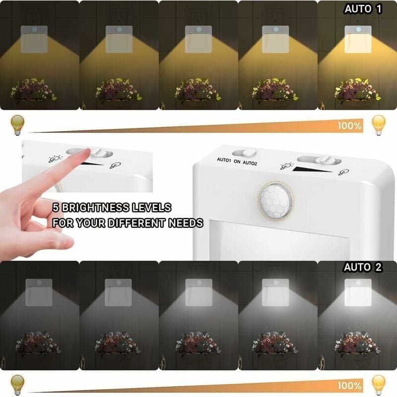 Nachtlicht mit Steckdose - Kindernachtlicht mit Bewegung s - Alovez