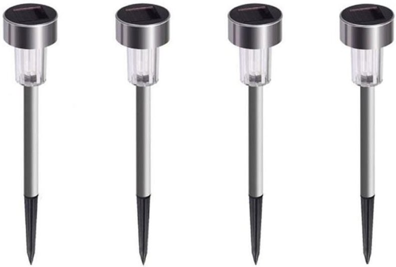 4x solarbetriebene gartenlampen - led
