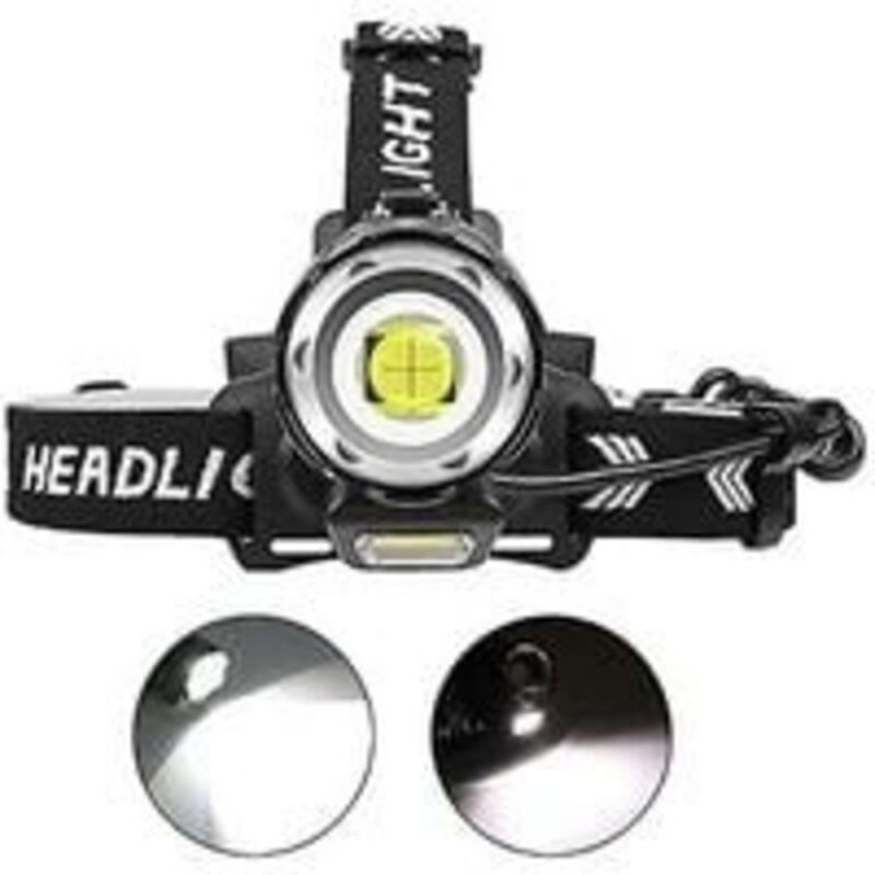 Wiederaufladbare LED-Stirnlampe mit 12000 Lumen, XHP90 Hochleistungs-Stirnlampe, Zoom-Arbeitsleuchte mit 4 Modi und Betr...