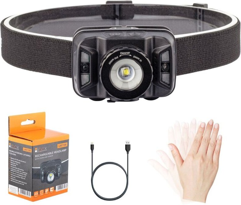 LIBOX LB0106 - Stirnlampe mit Batteriepack (1 x T6 + 2 x XPE