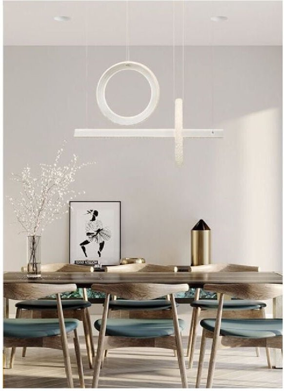 Trade Shop - LED-Kronleuchter 80W Pendelleuchte Kaltes Licht Natürlicher warmer Kristalleffekt LP-23B -