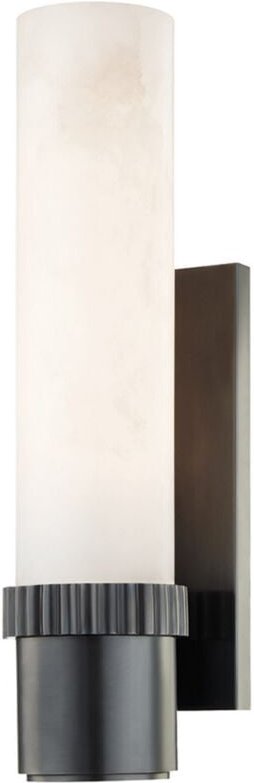 Argon 1 Lichtwandleuchte Altbronze, Alabaster