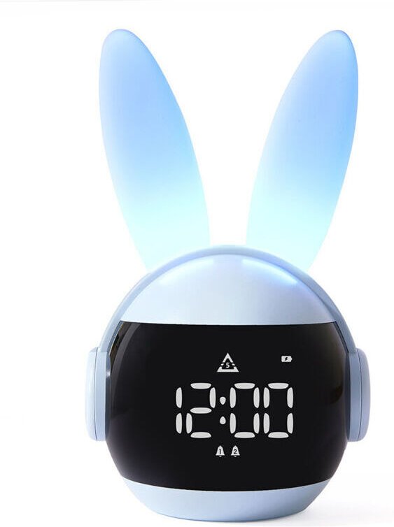 Kinderwecker, Tag-/Nachtwecker mit 6 Weckmodi, 4 Lautstärkestufen, stufenlos einstellbarer Beleuchtung, Anzeige von Uhrz...