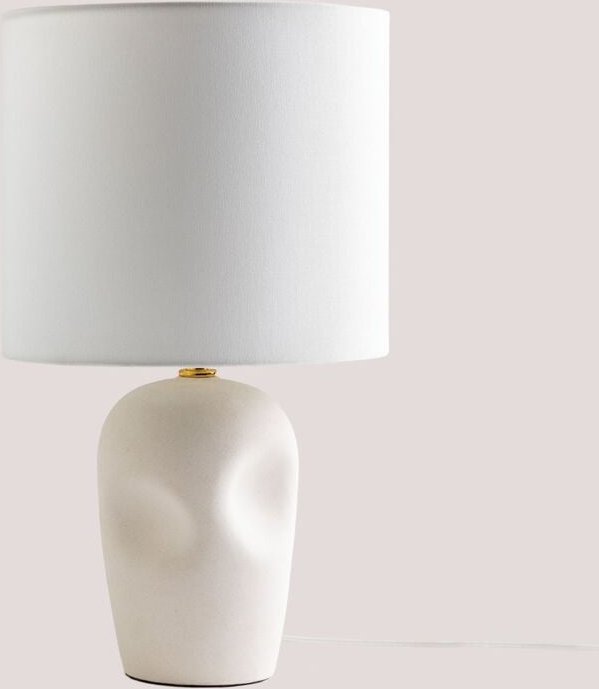 Thumbnail - Sklum - Tischlampe aus keramik Akayr Weiss
