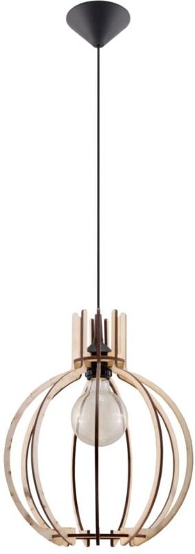 Hängelampe Urania 1 E27 Naturholz Lumilo 03.179.91