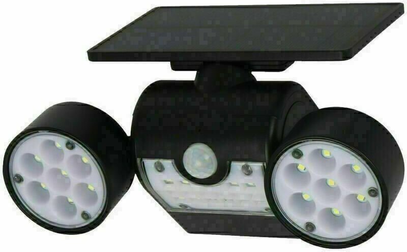 Solar-Sicherheitsleuchte mit Bewegungsmelder, Leistungsstarker Außenwandstrahler mit 3 Köpfen,A