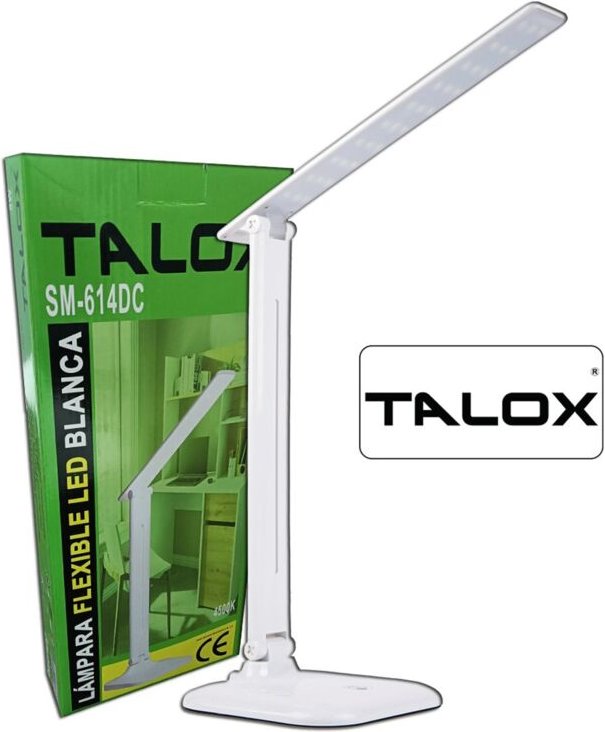 Talox weiße LED-Schwanenhalslampe SM-614DC