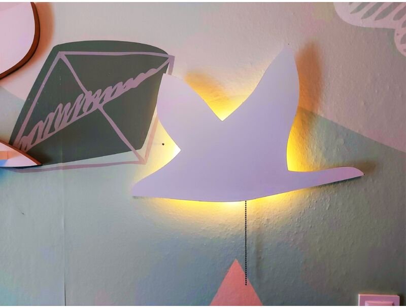 Batteriebetriebene LED-Vogelnachtlampe