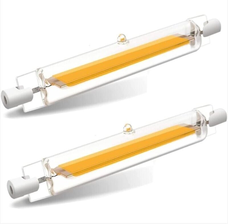 Kcvv - R7S LED-Licht, Kaltweiß 6000 k, 1000 lm mit breitem Abstrahlwinkel, 360° dimmbar, kein Flimmern, 2 Stück