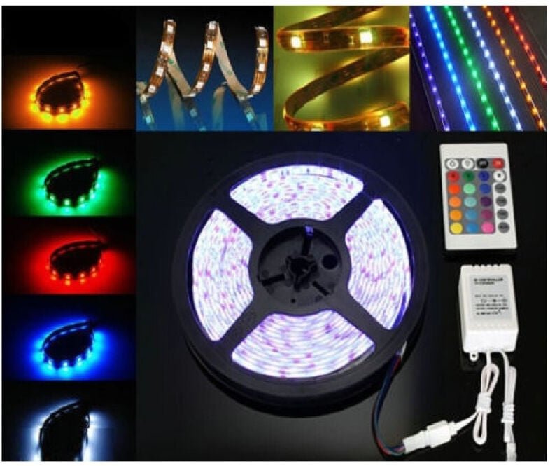 Thumbnail - LED-Streifen 5050, flexibel, 5 m, selbstklebend, für Innen- und Außenbeleuchtung, IP65 - - Trade Shop