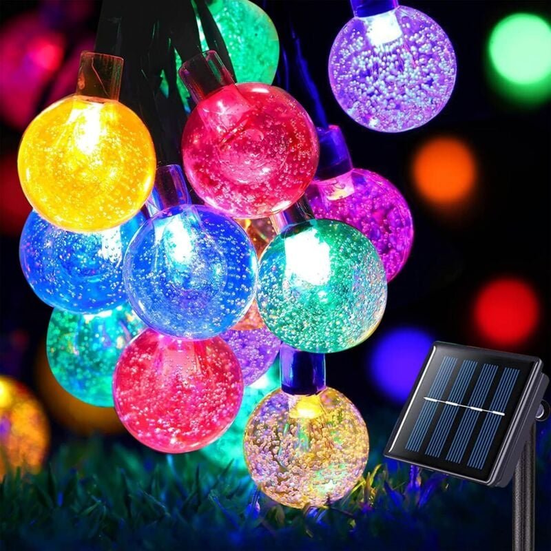 Solar-Lichterkette für den Außenbereich, 7 m, 50 LEDs, 8 Modi, IP65, wasserdicht, Solar-Lichterkette für Garten, Hochzei...