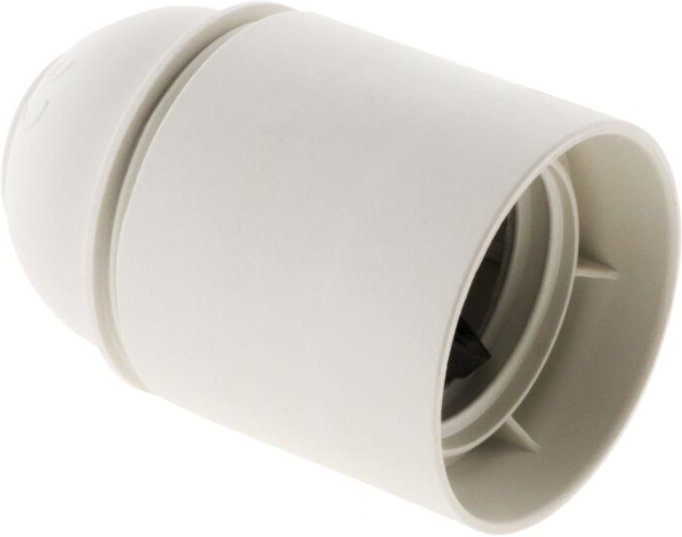 E27 Fassung glatt weiß Kunststoff HBF Centrale Brico