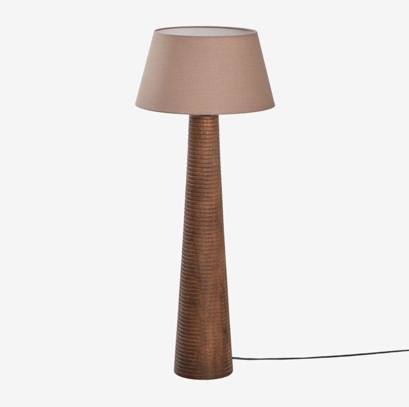 SKLUM Stehlampe aus Mangoholz Malve ↑70 cm