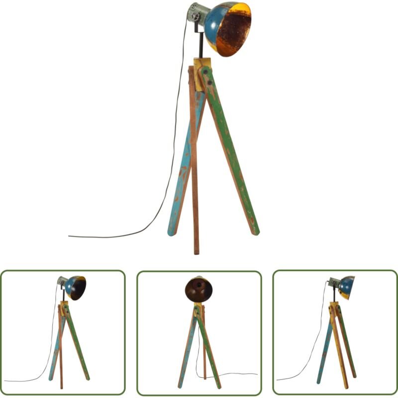 The Living Store Stehleuchte 25 W Mehrfarbig 45x45x120 cm E27 - Industrielampen - Stehlampe - Wohnraumleuchte - Vintagel...