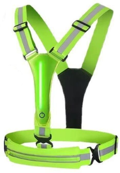 USB wiederaufladbare Sicherheits-LED, reflektierende Laufweste, USB wiederaufladbare blinkende Fahrradweste, 3 Modi, Tel...