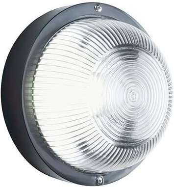 Runde Deckenleuchte Echo Line aus schwarzem Kunstharz