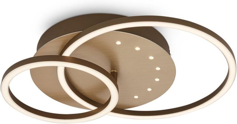 Thumbnail - Led ceiling light with led dots,brown-gold,LED/26W