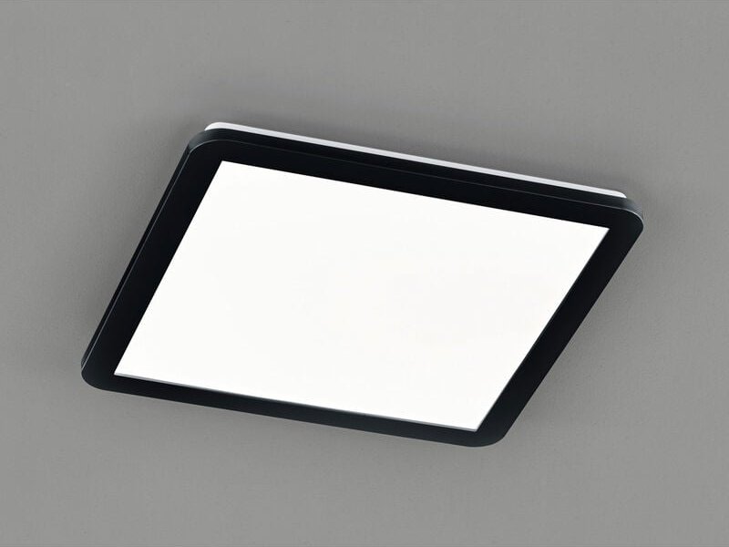 Reality - Dimmbare led Deckenleuchte camillus flache Badezimmerlampe 40x40cm Schwarz IP44